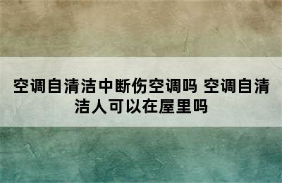 空调自清洁中断伤空调吗 空调自清洁人可以在屋里吗